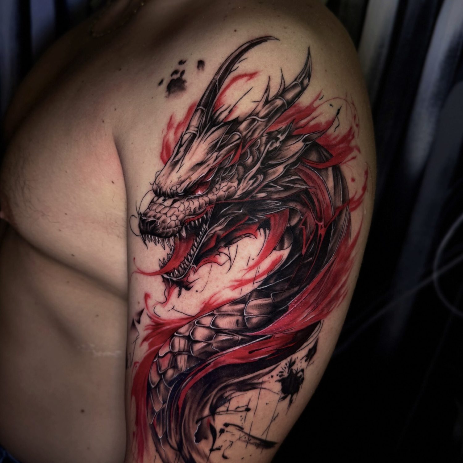 Trash Polka tattoo by Rino Tattoo Artist