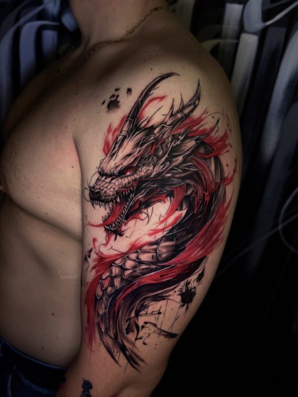 Trash Polka tattoo by Jurgen Tattoo Artist